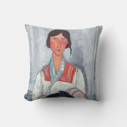 Amedeo Modigliani _ Gypsy Woman with Baby Throw Pillow