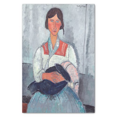 Amedeo Modigliani _ Gypsy Woman with Baby Tissue Paper