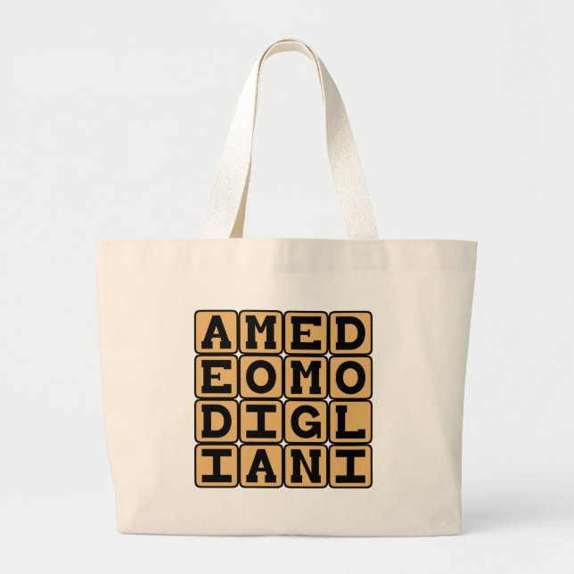 Amedeo Modigliani, Italian Artist Large Tote Bag (Front)
