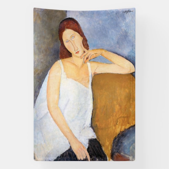 Amedeo Modigliani - Jeanne Hebuterne Banner (Vertical)