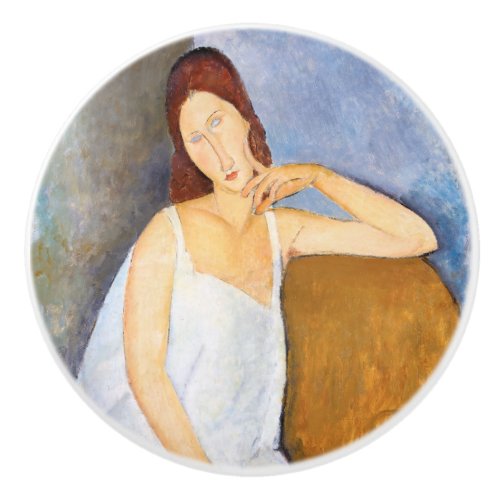 Amedeo Modigliani _ Jeanne Hebuterne Ceramic Knob