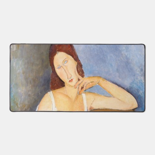 Amedeo Modigliani _ Jeanne Hebuterne Desk Mat