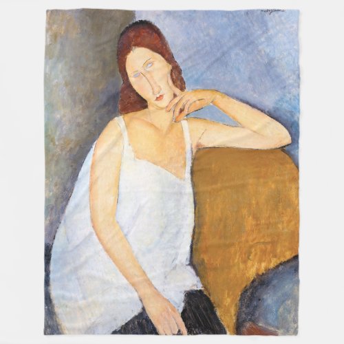 Amedeo Modigliani _ Jeanne Hebuterne Fleece Blanket