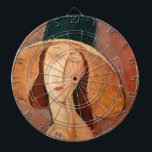 Amedeo Modigliani - Jeanne Hebuterne in Large Hat Dart Board<br><div class="desc">Portrait of Jeanne Hebuterne in a Large Hat / Jeanne Hebuterne au grand chapeau - Amedeo Modigliani,  Oil on Canvas,  1918</div>