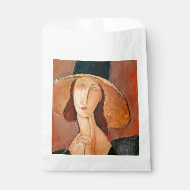 Amedeo Modigliani - Jeanne Hebuterne in Large Hat Favor Bag (Front)