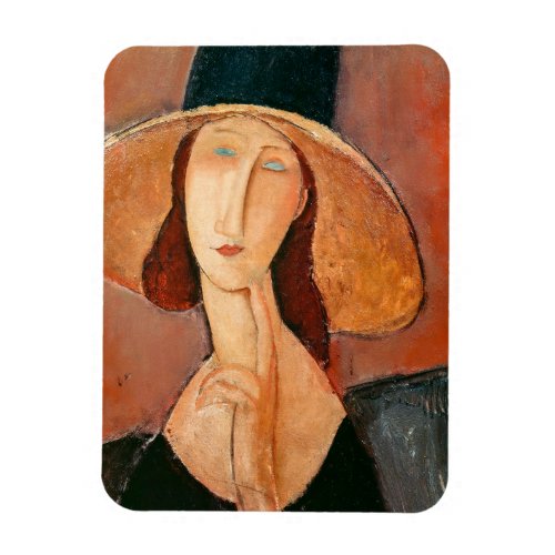 Amedeo Modigliani _ Jeanne Hebuterne in Large Hat Magnet