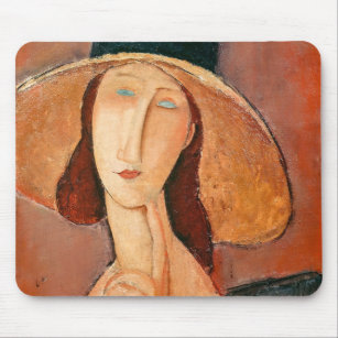 Amedeo Modigliani - Jeanne Hebuterne in Large Hat Mouse Pad