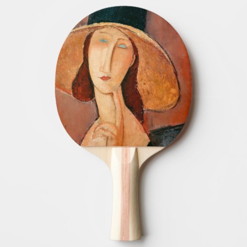 Amedeo Modigliani _ Jeanne Hebuterne in Large Hat Ping Pong Paddle