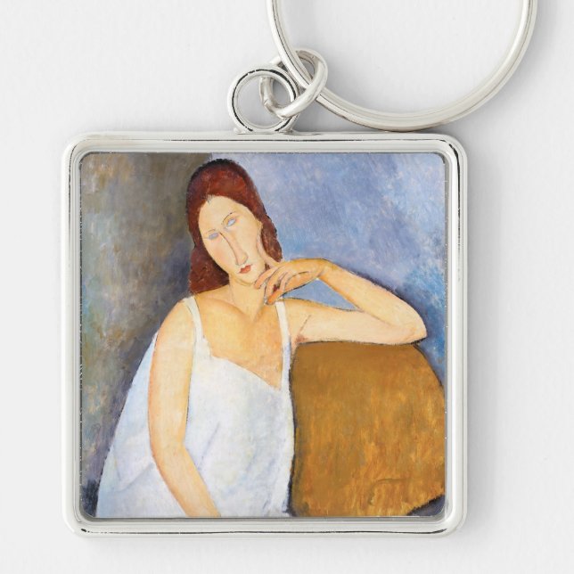 Amedeo Modigliani - Jeanne Hebuterne Keychain (Front)