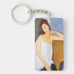 Amedeo Modigliani - Jeanne Hebuterne Keychain