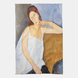Amedeo Modigliani - Jeanne Hebuterne Kitchen Towel