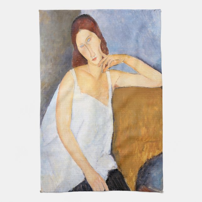 Amedeo Modigliani - Jeanne Hebuterne Kitchen Towel (Vertical)