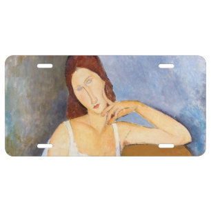 Amedeo Modigliani - Jeanne Hebuterne License Plate