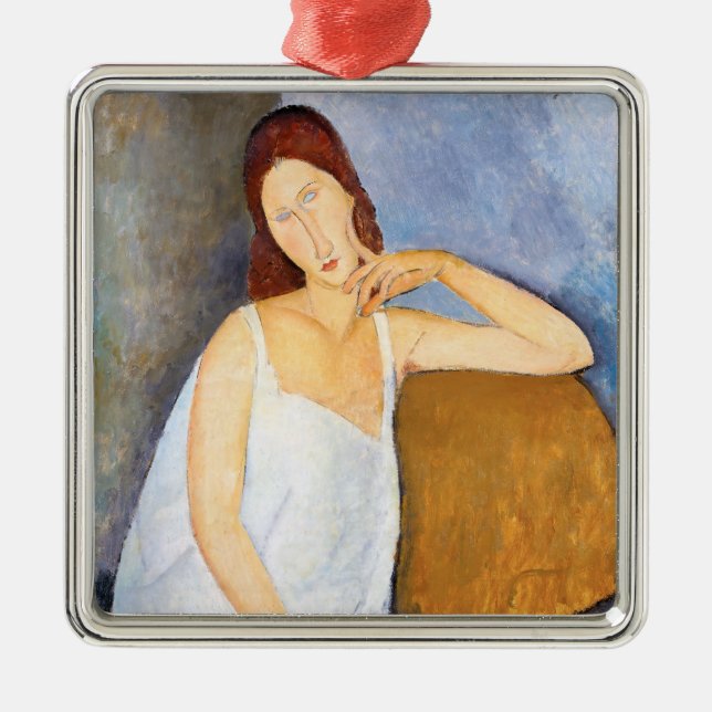 Amedeo Modigliani - Jeanne Hebuterne Metal Ornament (Front)