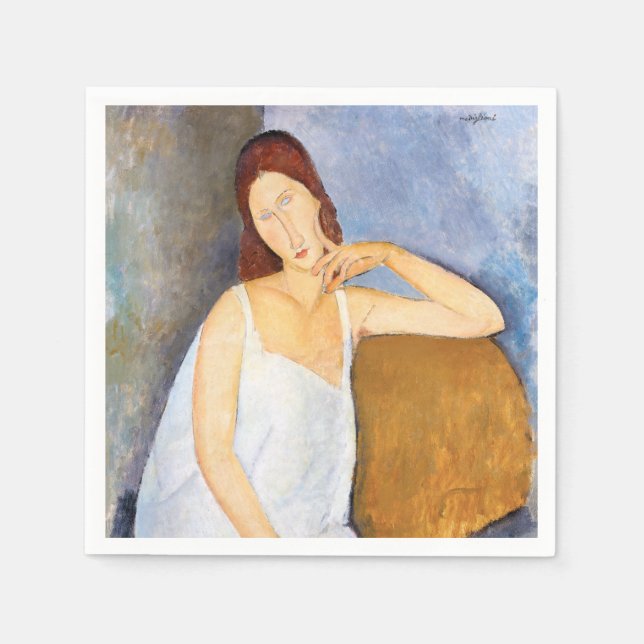 Amedeo Modigliani - Jeanne Hebuterne Napkins (Front)