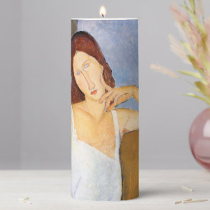 Amedeo Modigliani - Jeanne Hebuterne Pillar Candle