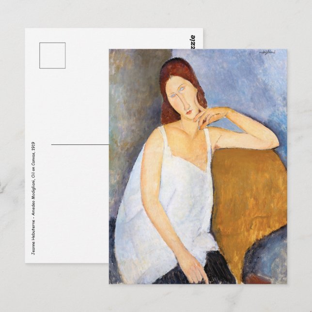 Amedeo Modigliani - Jeanne Hebuterne Postcard (Front/Back)