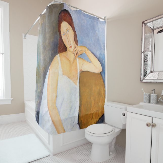 Amedeo Modigliani - Jeanne Hebuterne Shower Curtain (In Situ)