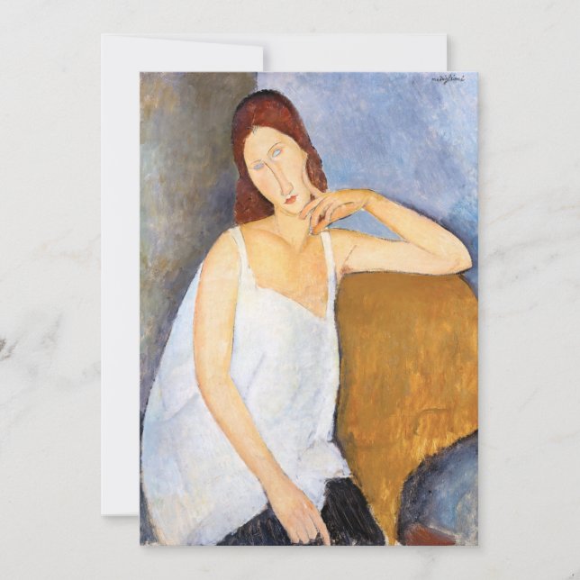Amedeo Modigliani - Jeanne Hebuterne Thank You Card (Front)