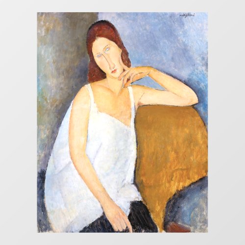 Amedeo Modigliani _ Jeanne Hebuterne Window Cling