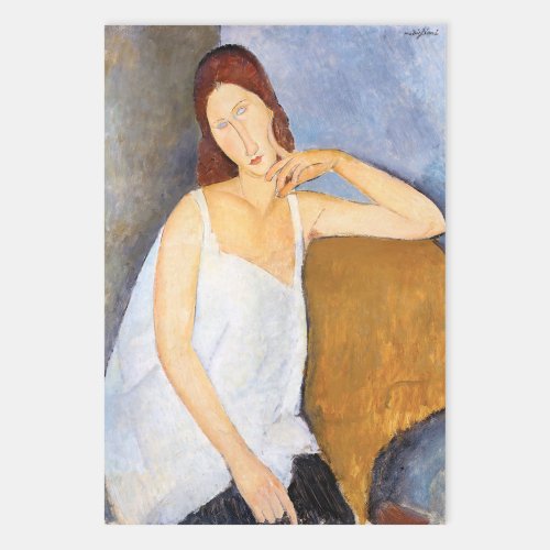 Amedeo Modigliani _ Jeanne Hebuterne Wrapping Paper Sheets