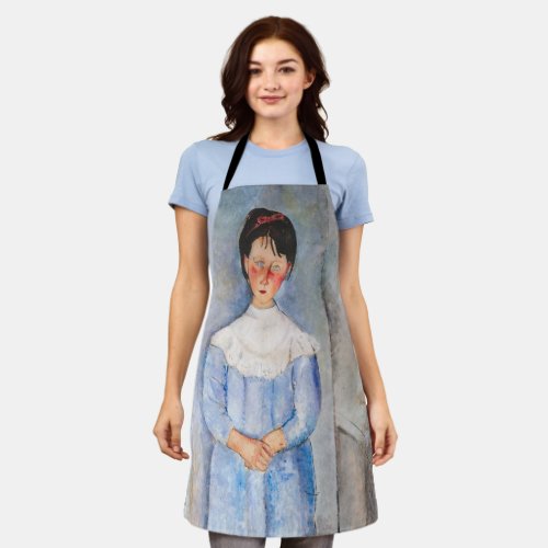 Amedeo Modigliani _ Little Girl in Blue Apron