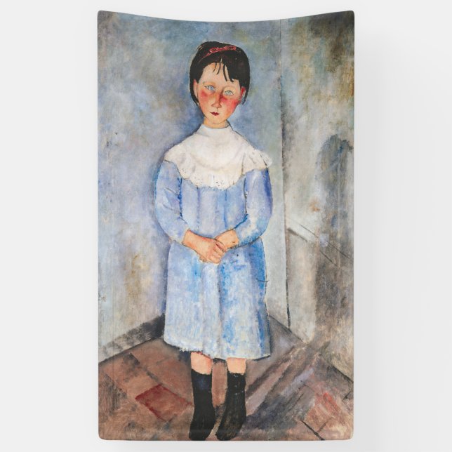 Amedeo Modigliani - Little Girl in Blue Banner (Vertical)