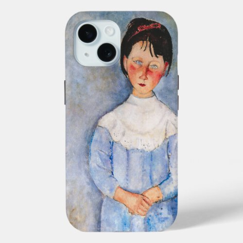Amedeo Modigliani _ Little Girl in Blue iPhone 15 Case