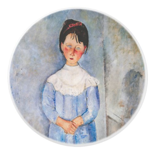 Amedeo Modigliani _ Little Girl in Blue Ceramic Knob