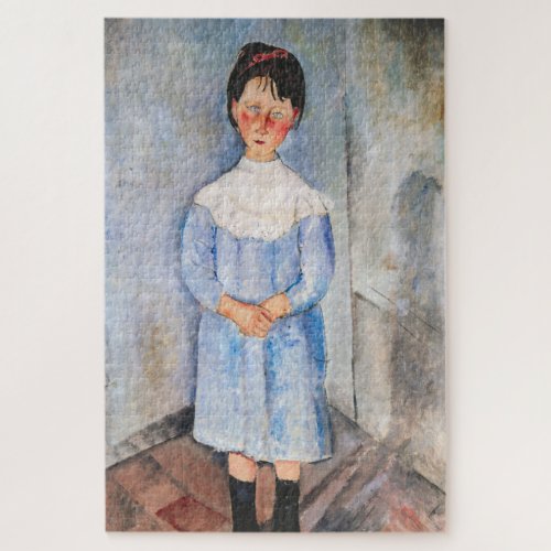 Amedeo Modigliani _ Little Girl in Blue Jigsaw Puzzle