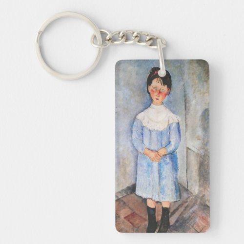 Amedeo Modigliani _ Little Girl in Blue Keychain