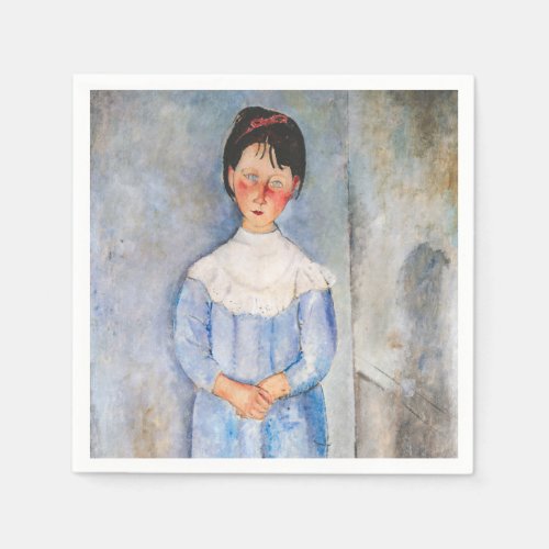 Amedeo Modigliani _ Little Girl in Blue Napkins