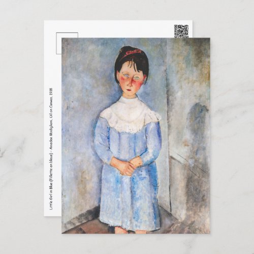 Amedeo Modigliani _ Little Girl in Blue Postcard