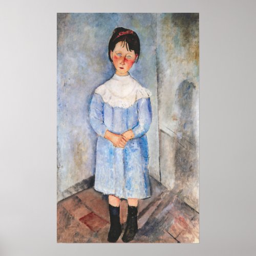 Amedeo Modigliani _ Little Girl in Blue Poster