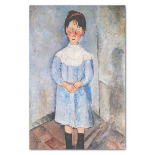 Amedeo Modigliani _ Little Girl in Blue Tissue Paper