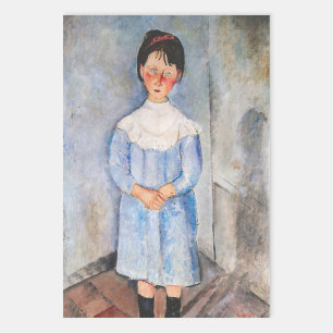 Amedeo Modigliani - Little Girl in Blue Wrapping Paper Sheets