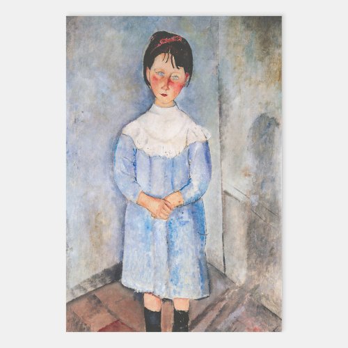 Amedeo Modigliani _ Little Girl in Blue Wrapping Paper Sheets