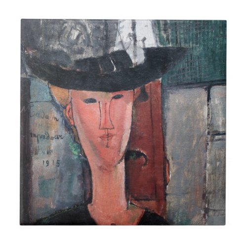 Amedeo Modigliani _ Madame Pompadour Ceramic Tile