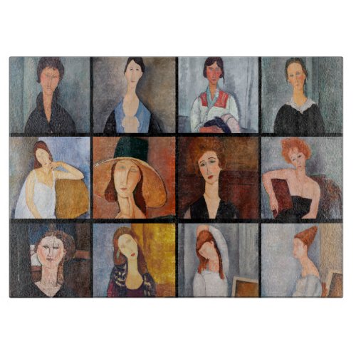 Amedeo Modigliani _ Masterpieces Collage Cutting Board