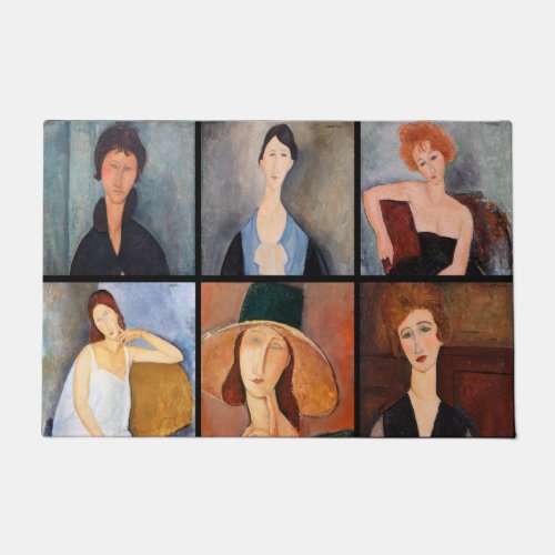Amedeo Modigliani _ Masterpieces Collage Doormat