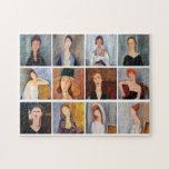 Amedeo Modigliani - Masterpieces Collage Jigsaw Puzzle<br><div class="desc">Amedeo Modigliani - Grid of a selection of 12 Masterpieces.</div>
