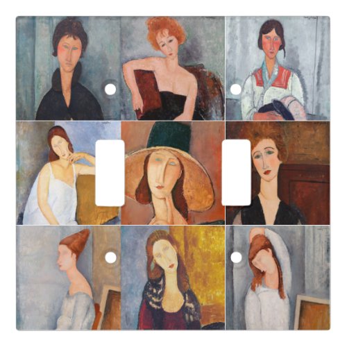 Amedeo Modigliani _ Masterpieces Collage Light Switch Cover