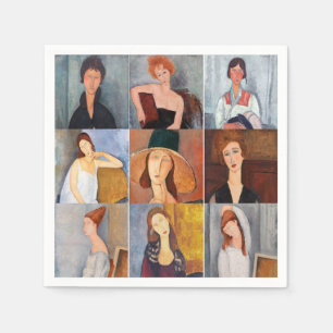 Amedeo Modigliani - Masterpieces Collage Napkins