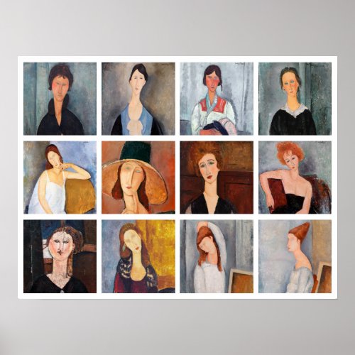 Amedeo Modigliani _ Masterpieces Collage Poster