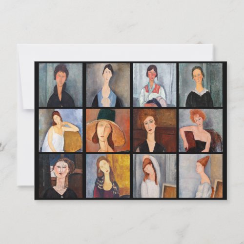 Amedeo Modigliani _ Masterpieces Collage Thank You Card
