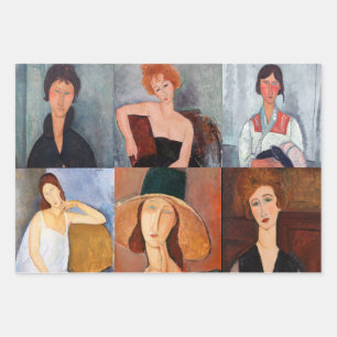 Amedeo Modigliani - Masterpieces Collage Wrapping Paper Sheets