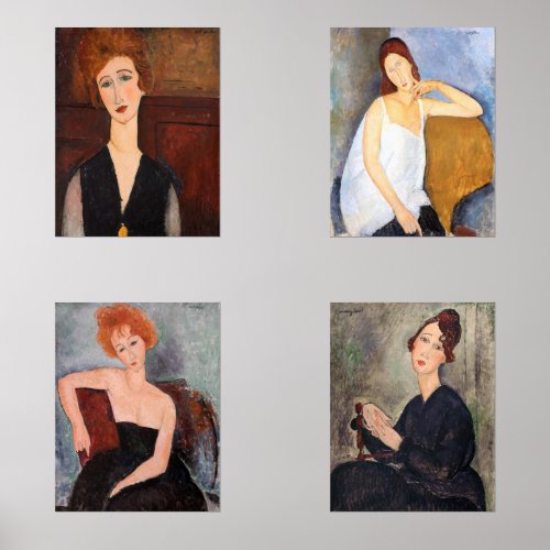 Amedeo Modigliani _ Masterpieces Selection Wall Art Sets