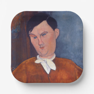 Amedeo Modigliani - Monsieur Deleu Paper Plates