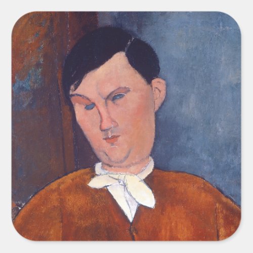 Amedeo Modigliani _ Monsieur Deleu Square Sticker