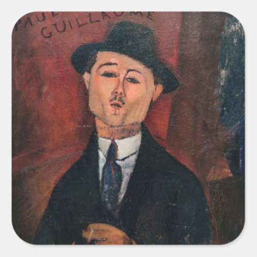 Amedeo Modigliani _ Paul Guillaume Novo Pilota Square Sticker